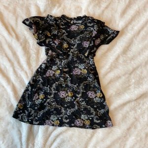 Black floral dress